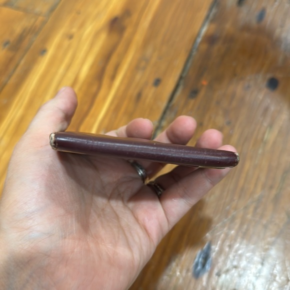 Vintage Cartier Paris Leather Compact Wallet Change Purse Burgundy and gold - Picture 3 of 11